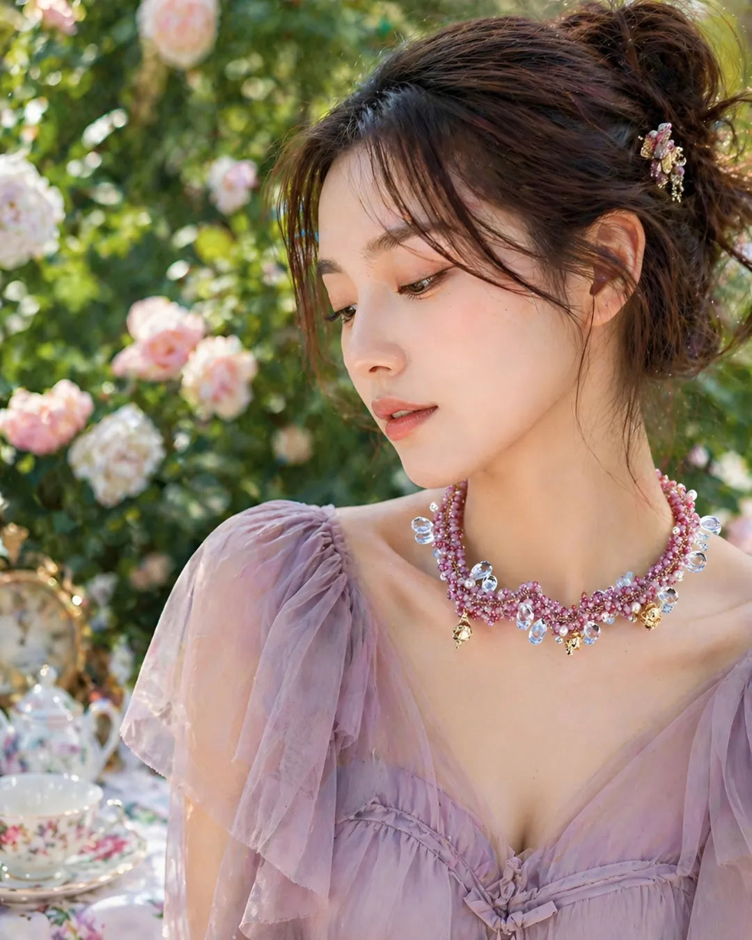 A Muse in Wonderland Intricate Woven Necklace