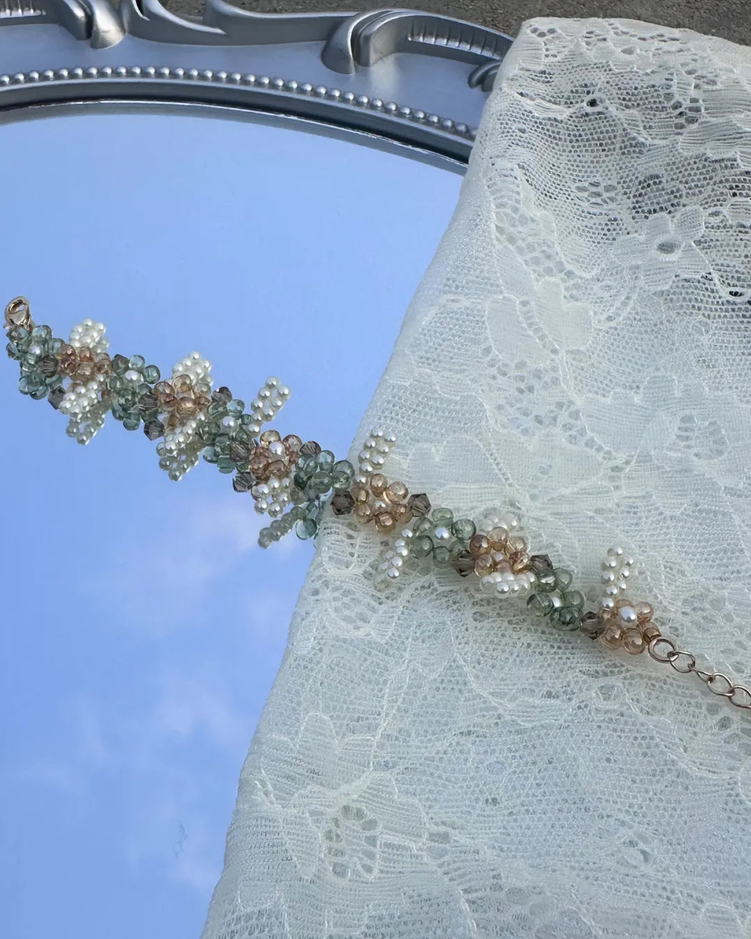 夏日冰茶｜Botanical Garden 玻璃珠手鏈