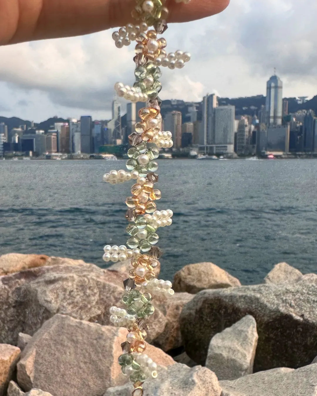 夏日冰茶｜Botanical Garden 玻璃珠手鏈