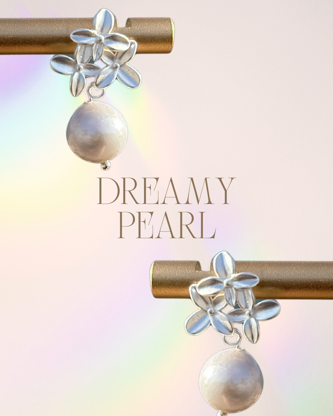 Freshwater Pearl Flower Earrings