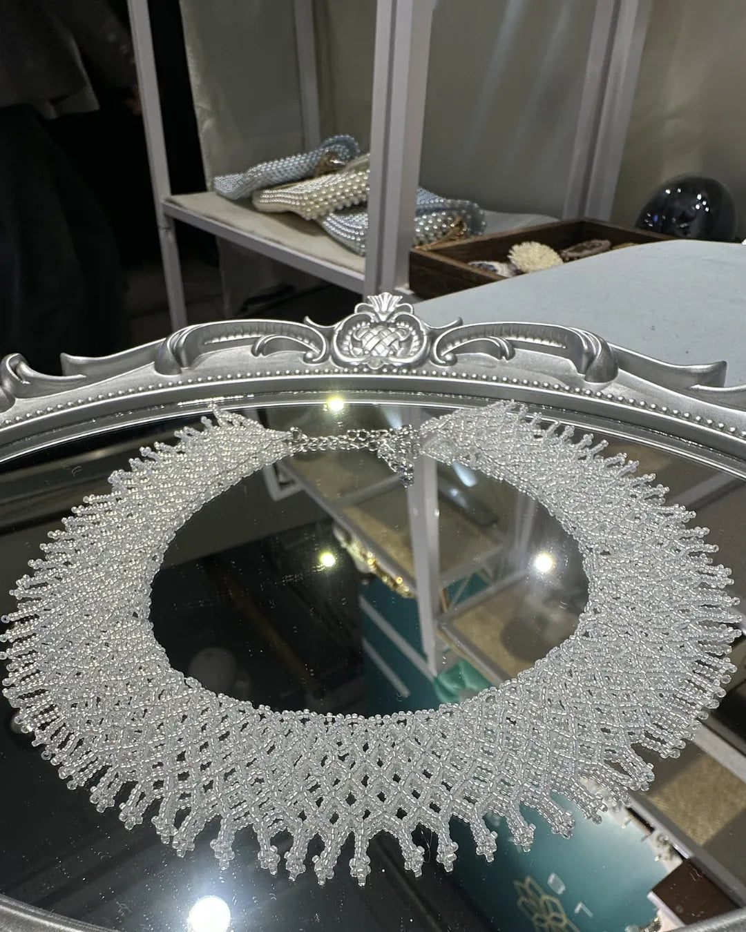Lace Moment Necklace in Opaline Lustre